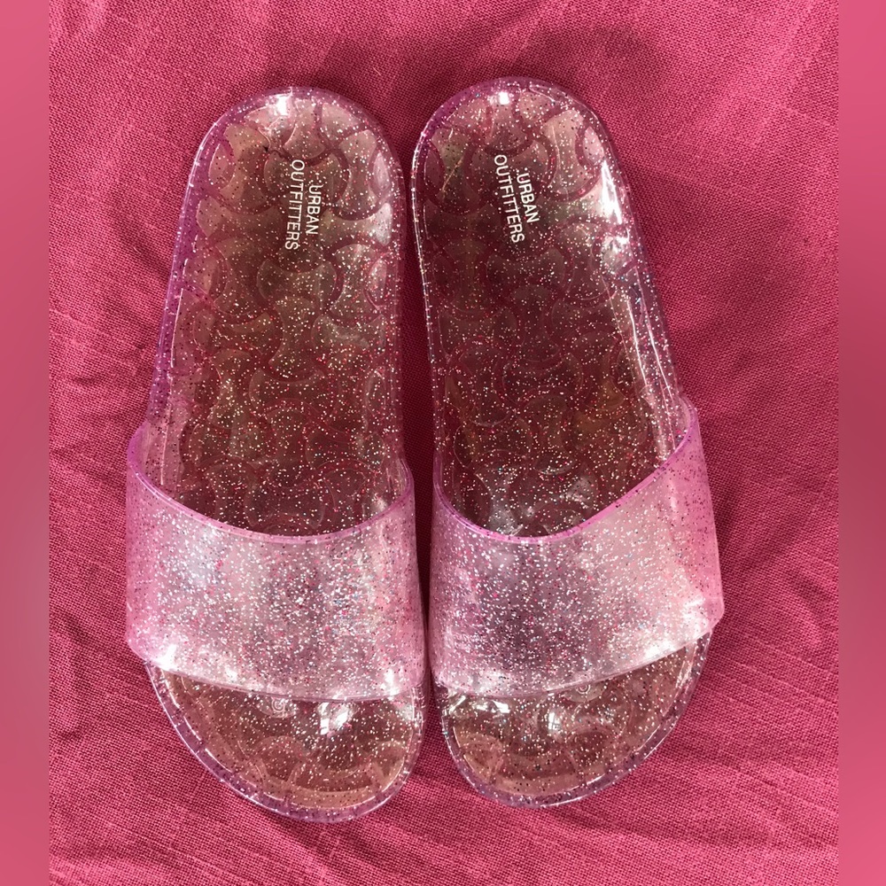 Urban outfitters sparkle jelly sandals